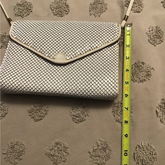 Whiting and Davis Metal Mesh White Shoulder Crossbody Bag Purse. - Picture 11 of 13